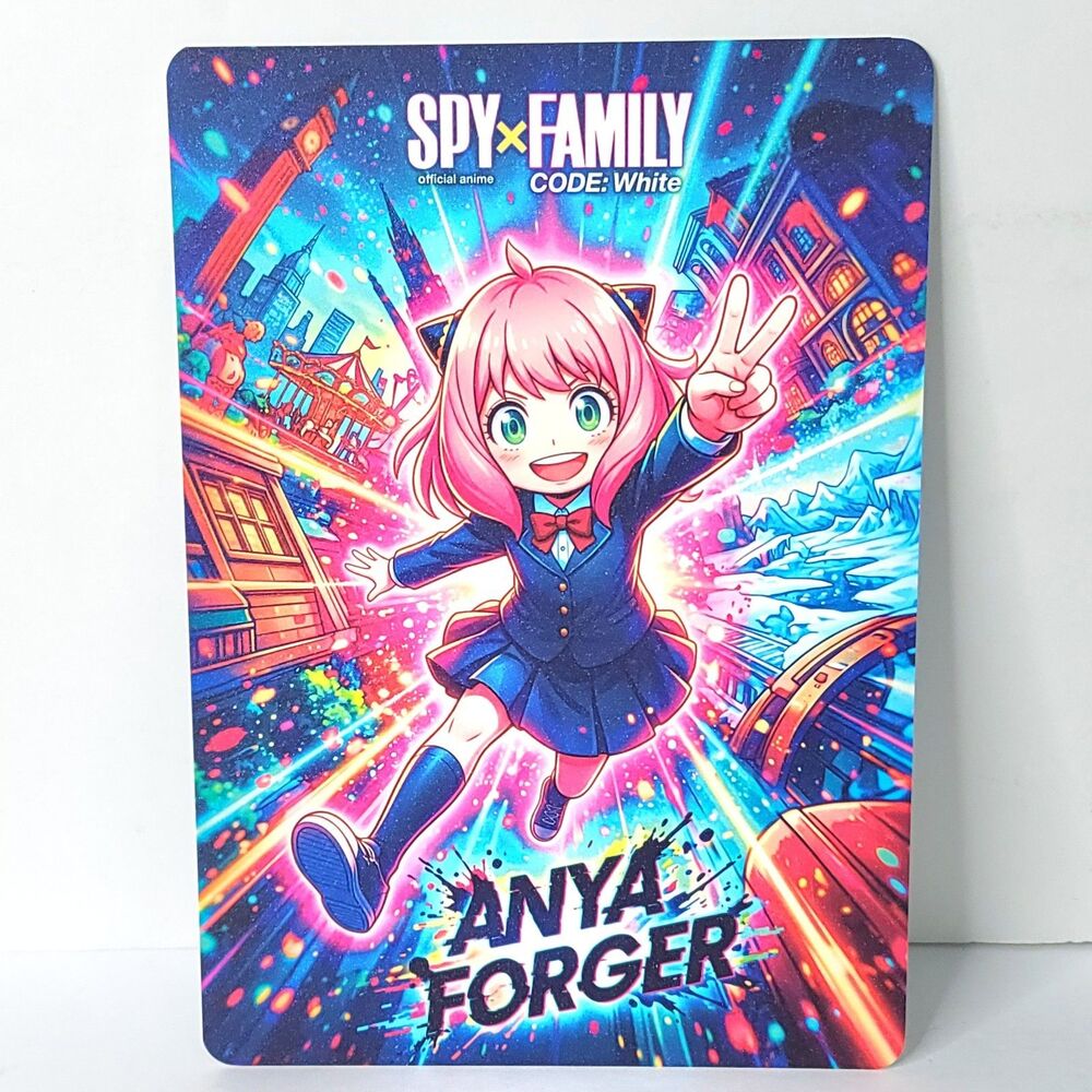 Anya Forger Spy X Family Waifu Card Anime Girl Wall Art Oversized Board A4